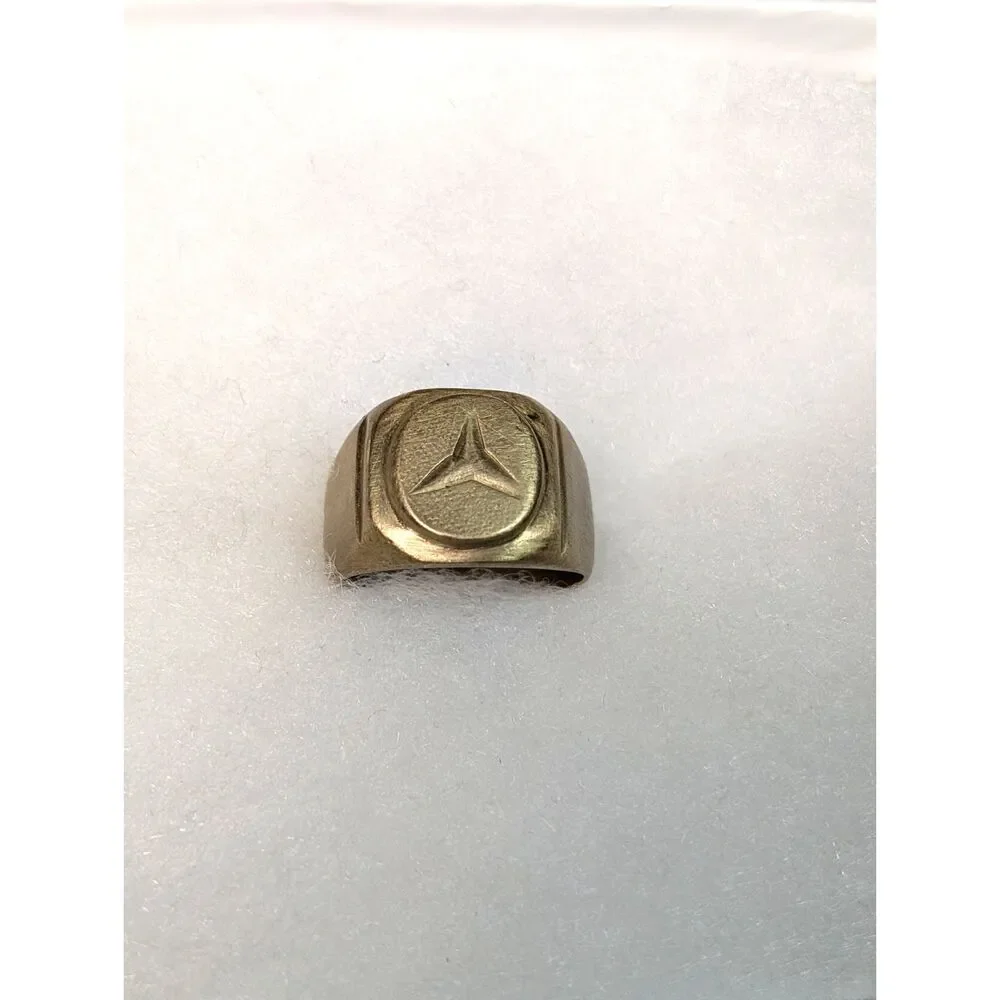 Vintage Brass Signet Ring, Size 11